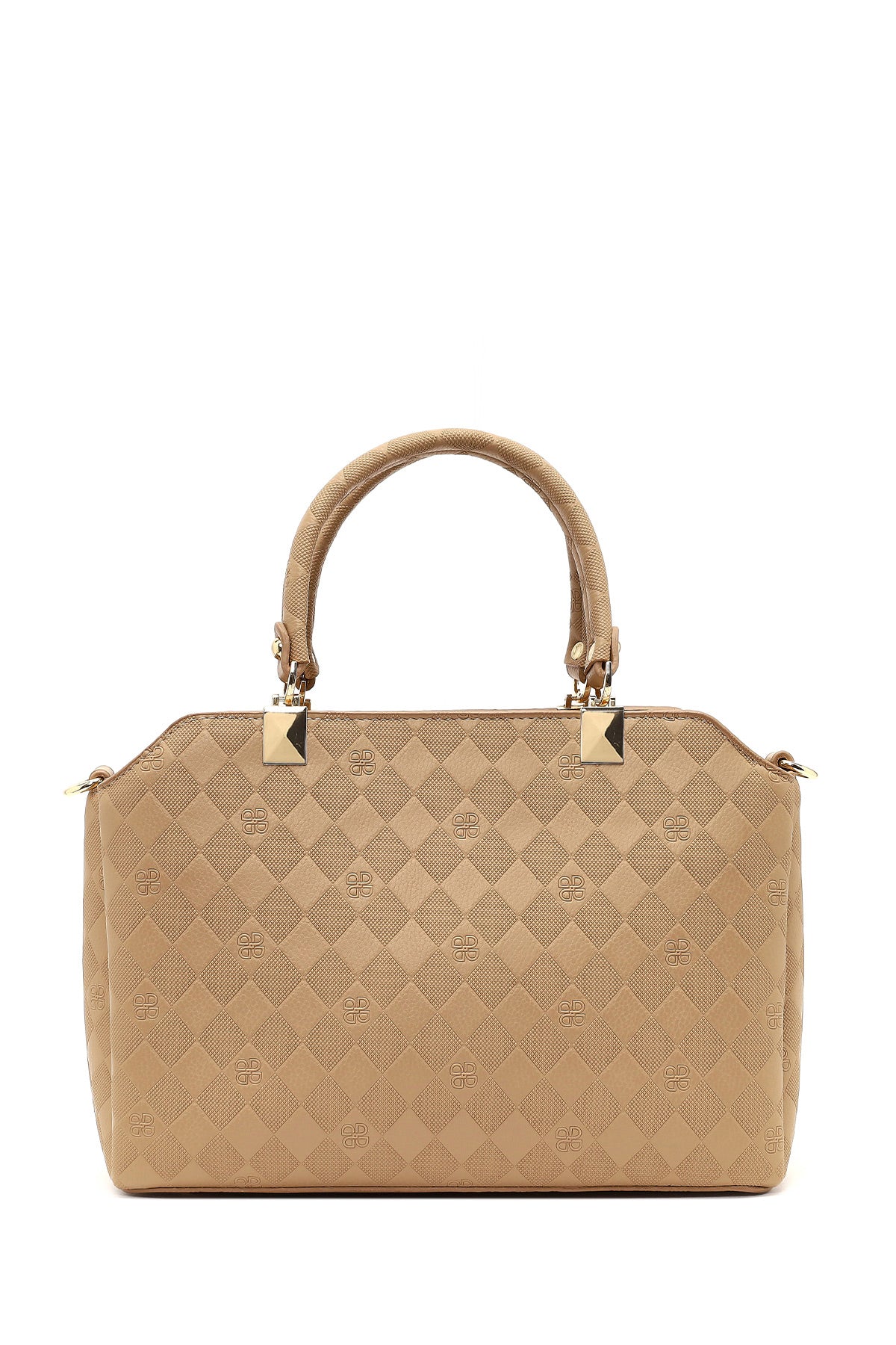 Kadın Kahverengi Uzun Askılı Baskılı Kol Çantası