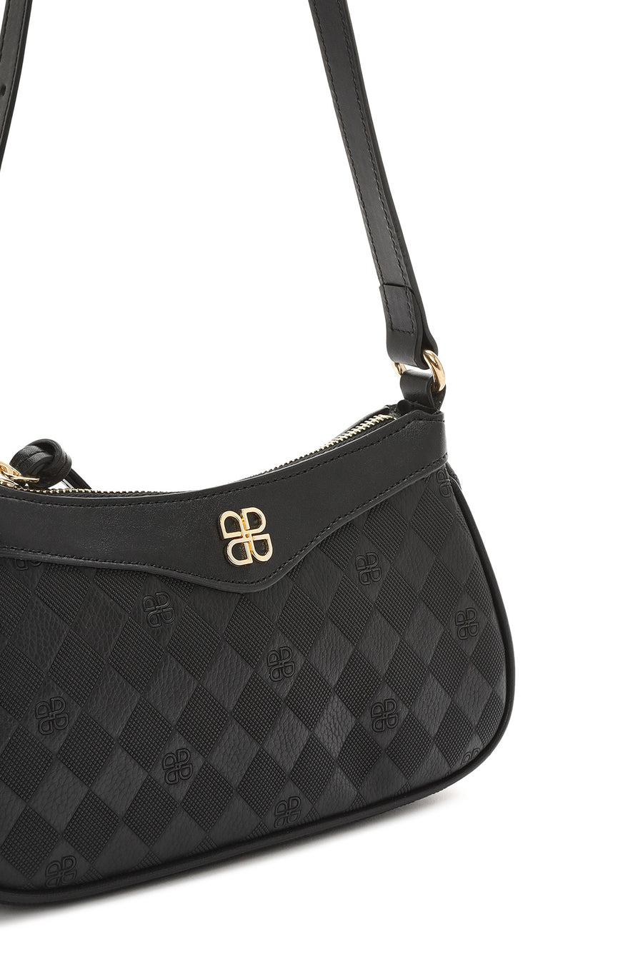 Women's Black Printed Crossbody Bag