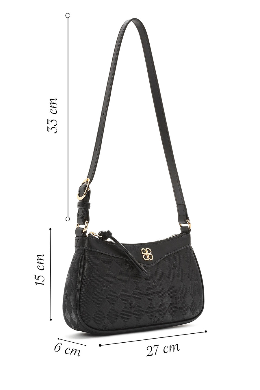 Women's Black Printed Crossbody Bag