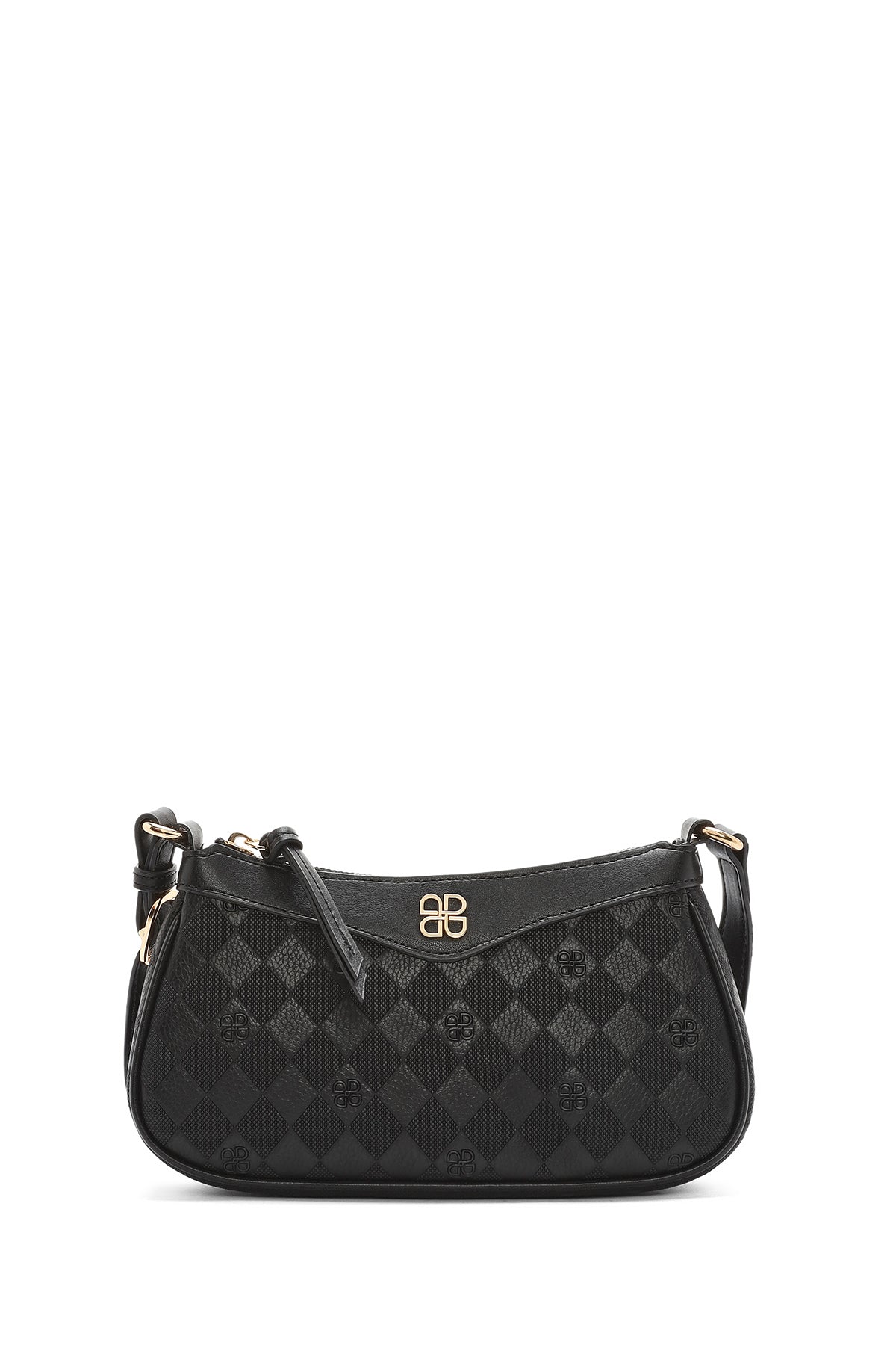 Kadın Siyah Baskılı Çapraz Çanta