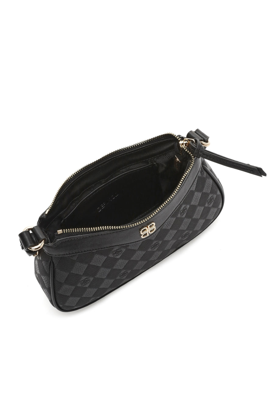 Women's Black Printed Crossbody Bag