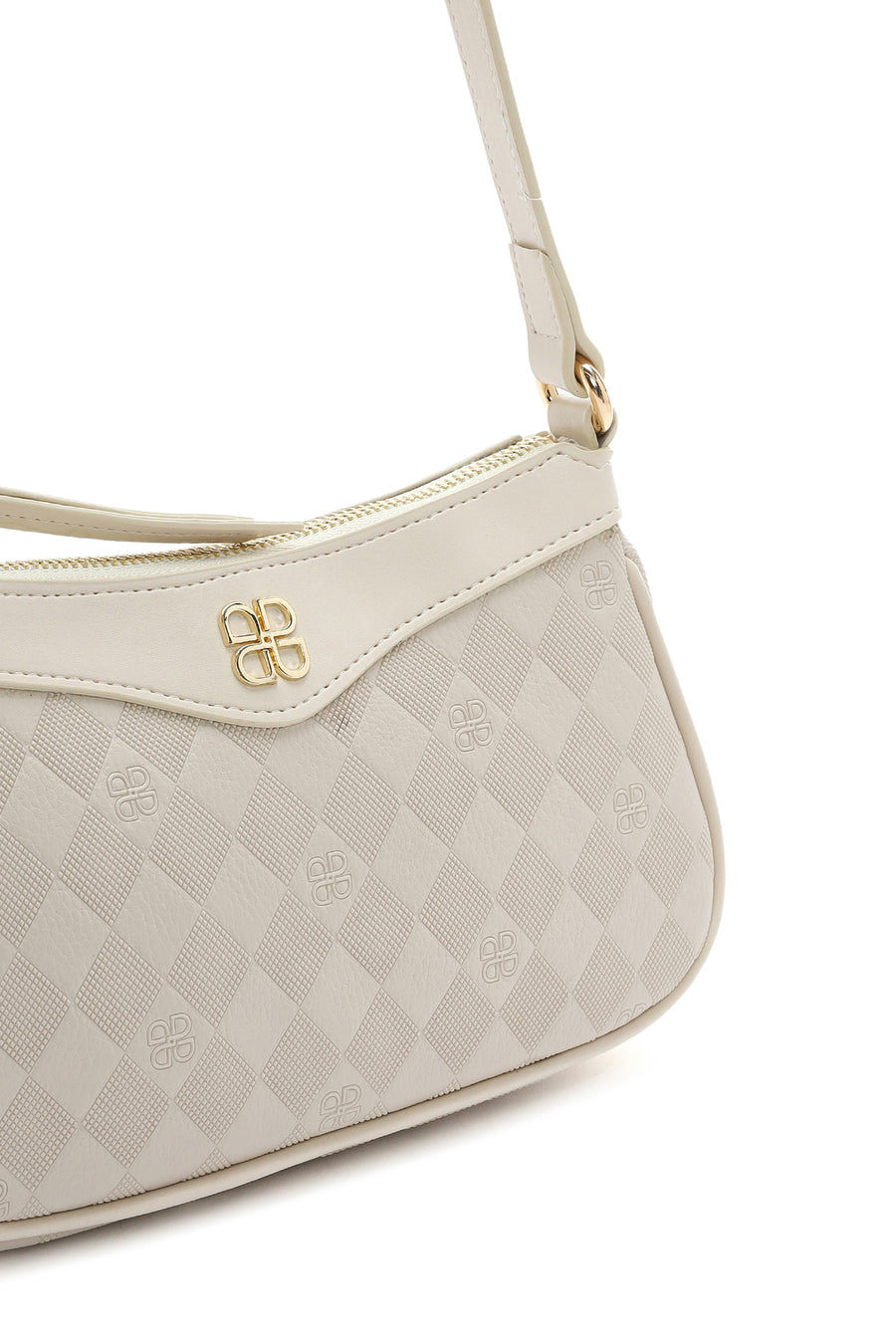 Women's Cream Printed Crossbody Bag