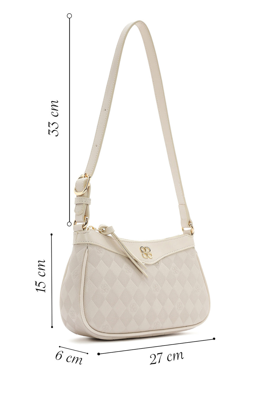 Women's Cream Printed Crossbody Bag
