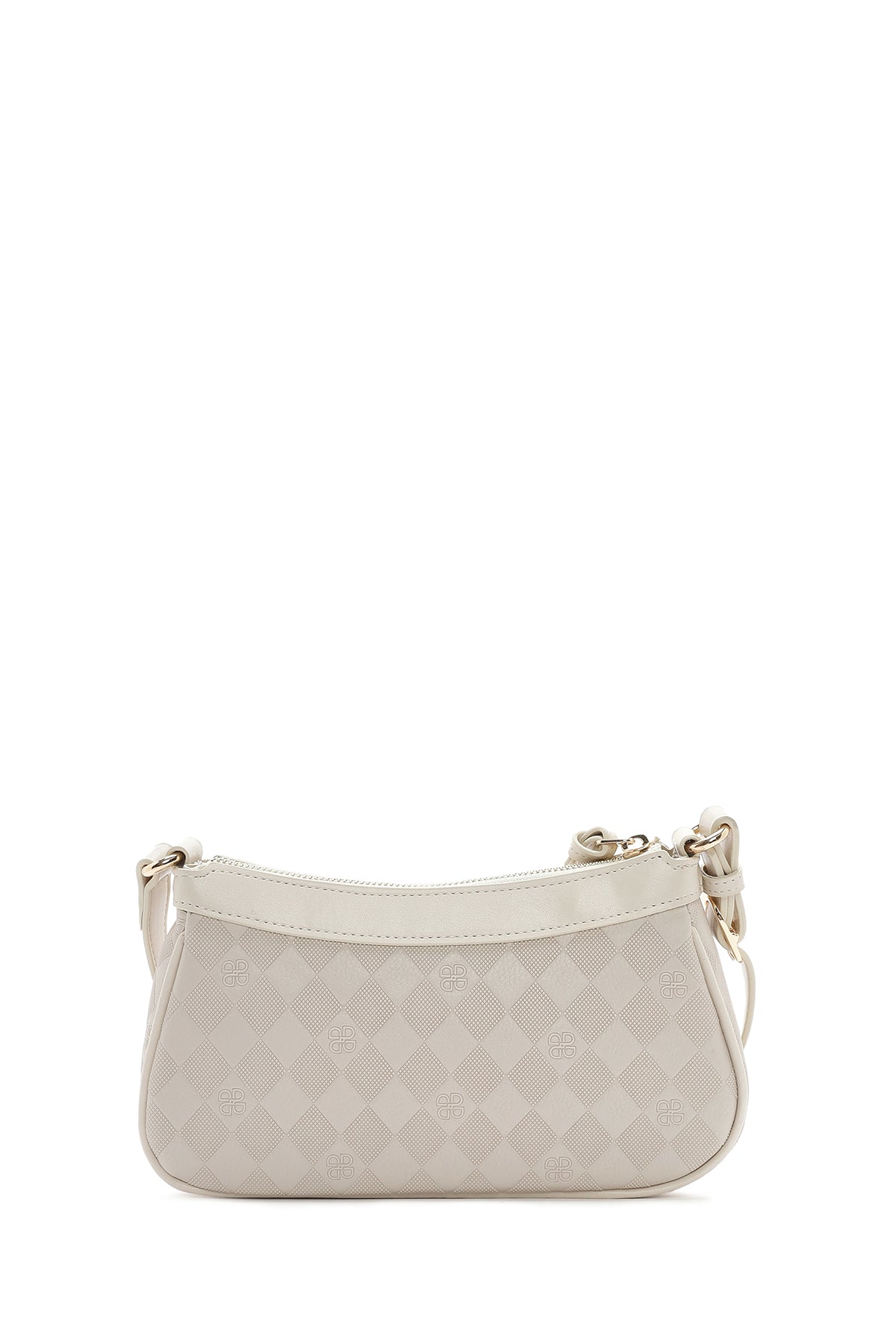 Kadın Krem Baskılı Çapraz Çanta