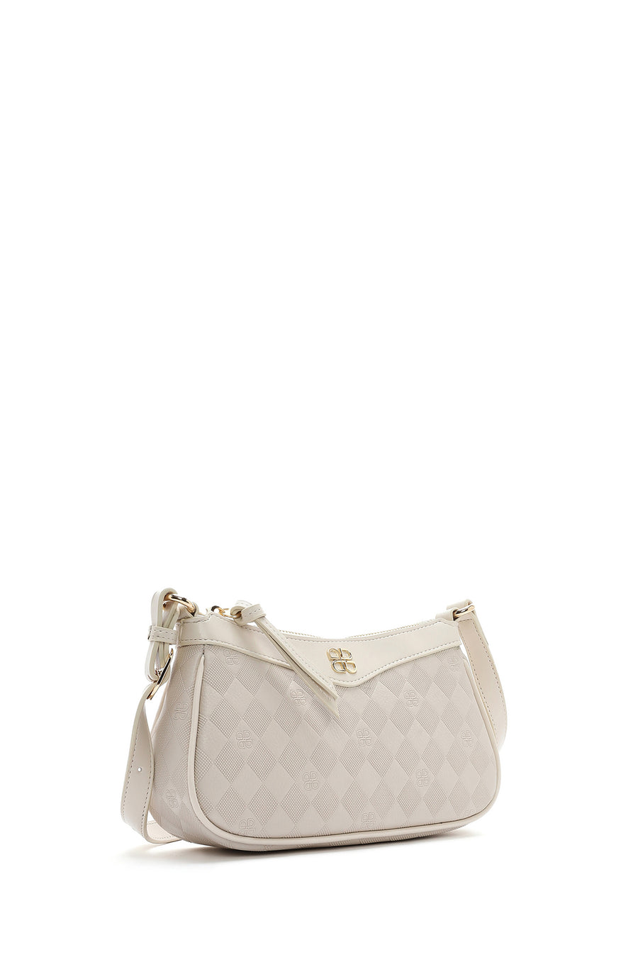 Women's Cream Printed Crossbody Bag