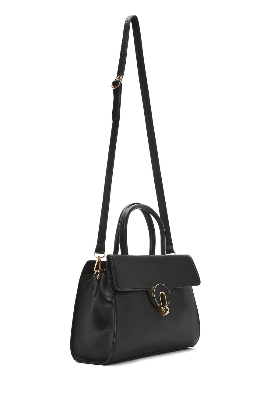 Women's Black Long Strap Shoulder Bag