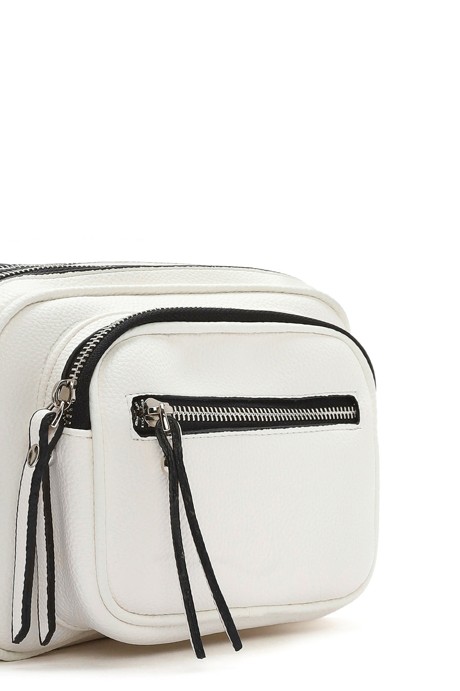 Women's White Long Strap Crossbody Bag
