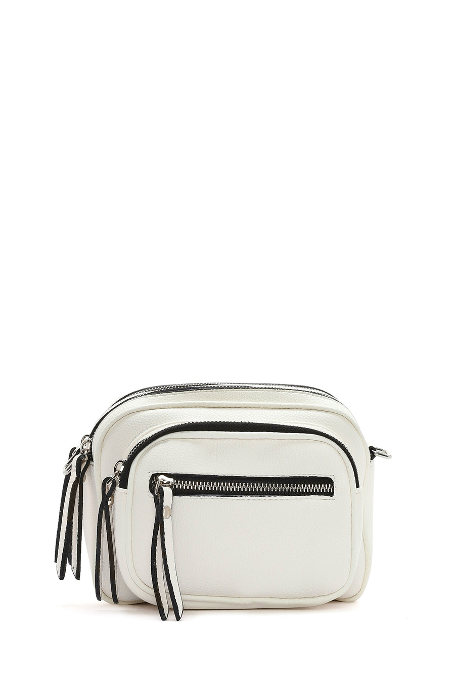 Women's White Long Strap Crossbody Bag