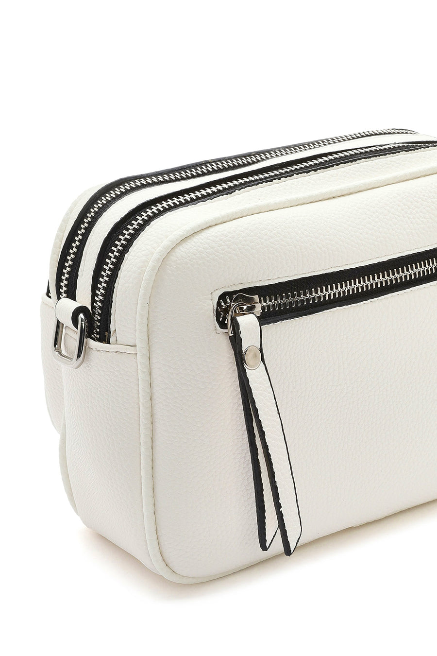 Women's White Long Strap Crossbody Bag