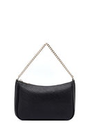 Kadın Siyah Uzun Askılı Kapitone Çapraz Çanta | Derimod