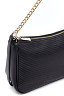 Kadın Siyah Uzun Askılı Kapitone Çapraz Çanta | Derimod