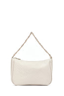 Kadın Krem Uzun Askılı Kapitone Çapraz Çanta | Derimod