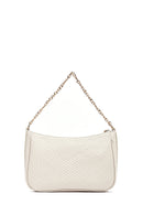 Kadın Krem Uzun Askılı Kapitone Çapraz Çanta | Derimod