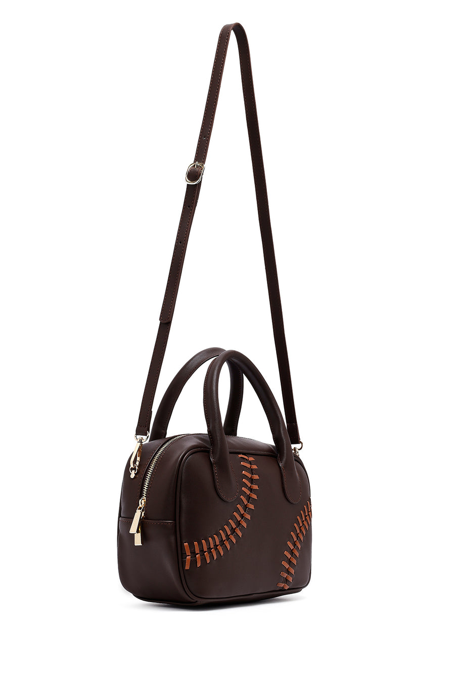 Women's Brown Long Strap Classic Handbag