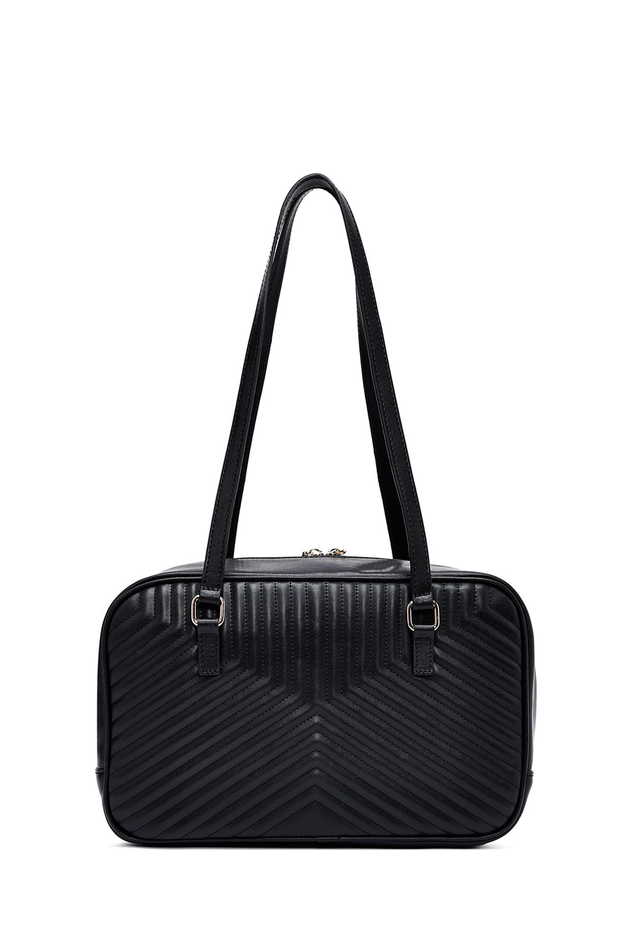 Women's Black Quilted Handbag