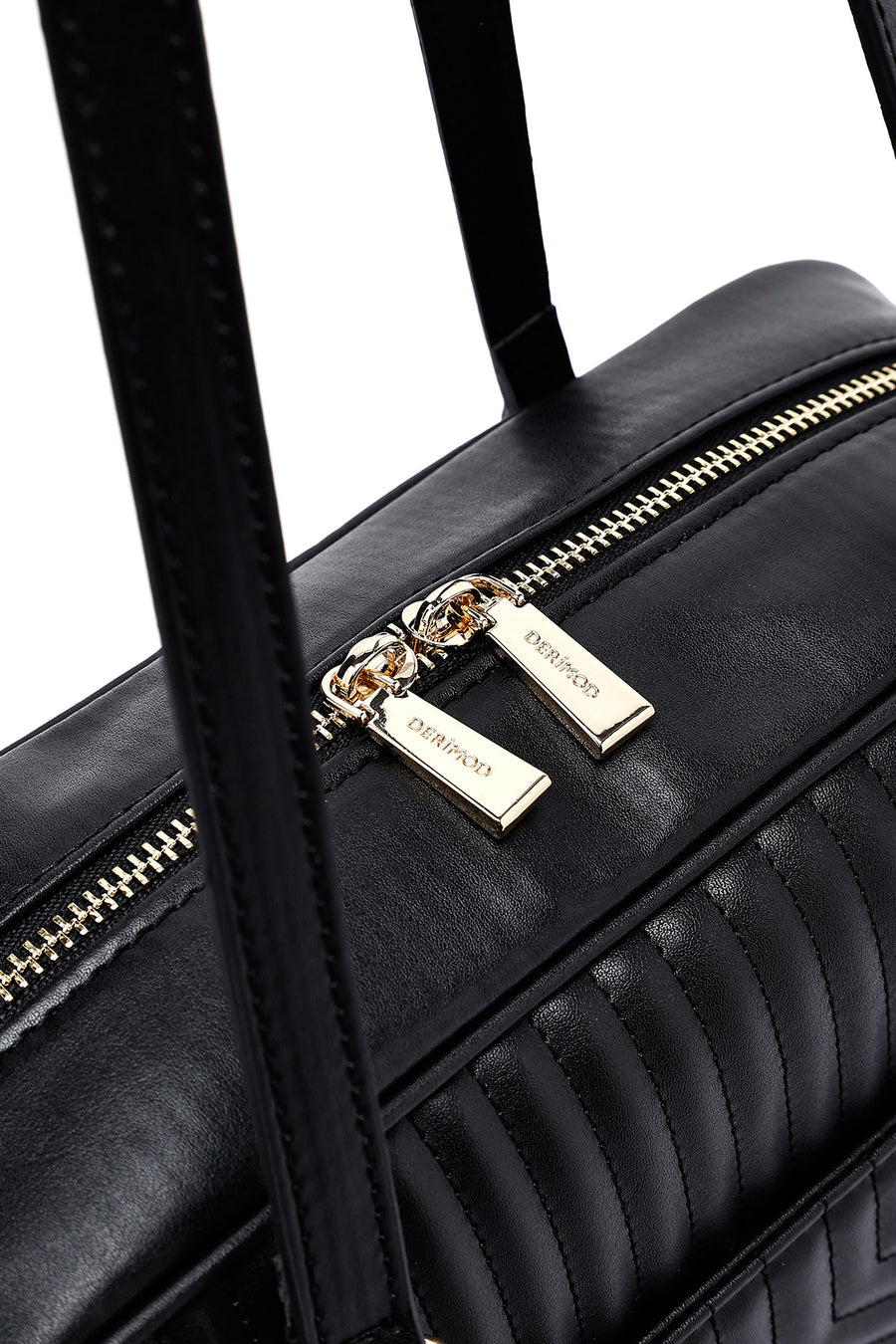 Women's Black Quilted Handbag
