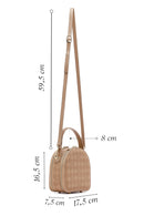 Women's Brown Long Strap Printed Mini Handbag | Derimod