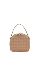 Women's Brown Long Strap Printed Mini Handbag | Derimod