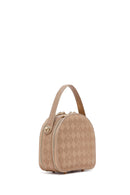 Women's Brown Long Strap Printed Mini Handbag | Derimod