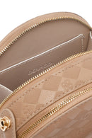 Women's Brown Long Strap Printed Mini Handbag | Derimod