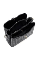 Women's Black Long Strap Printed Classic Shoulder Bag | Derimod