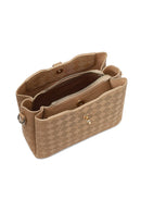 Kadın Taba Uzun Askılı Baskılı Klasik Kol Çantası | Derimod