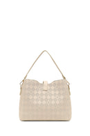 Kadın Krem Uzun Askılı Baskılı Klasik Kol Çantası | Derimod