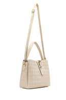 Kadın Krem Uzun Askılı Baskılı Klasik Kol Çantası | Derimod