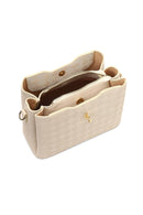 Kadın Krem Uzun Askılı Baskılı Klasik Kol Çantası | Derimod