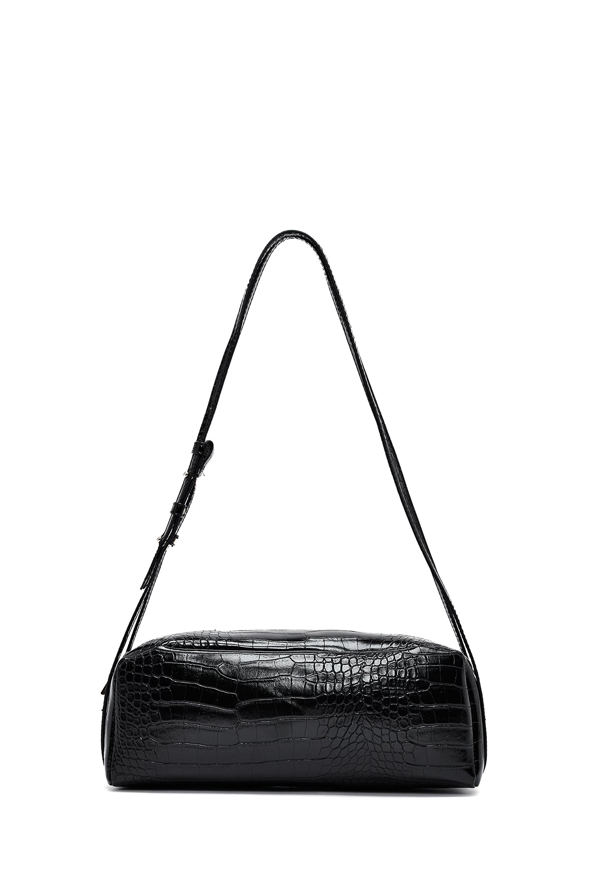 Kadın Siyah Kroko Desenli Omuz Çantası 25SBD2029E3 | Derimod