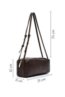 Women's Brown Crocodile Patterned Shoulder Bag | Derimod