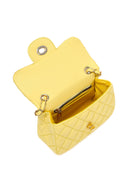 Kadın Sarı Uzun Askılı Kapitone Mini Çapraz Çanta | Derimod