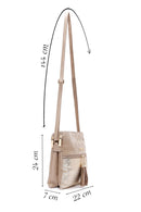 Kadın Bej Uzun Askılı Aksesuarlı Çapraz Çanta | Derimod