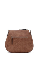 Women's Tan Long Strap Nubuck Crossbody Bag | Derimod
