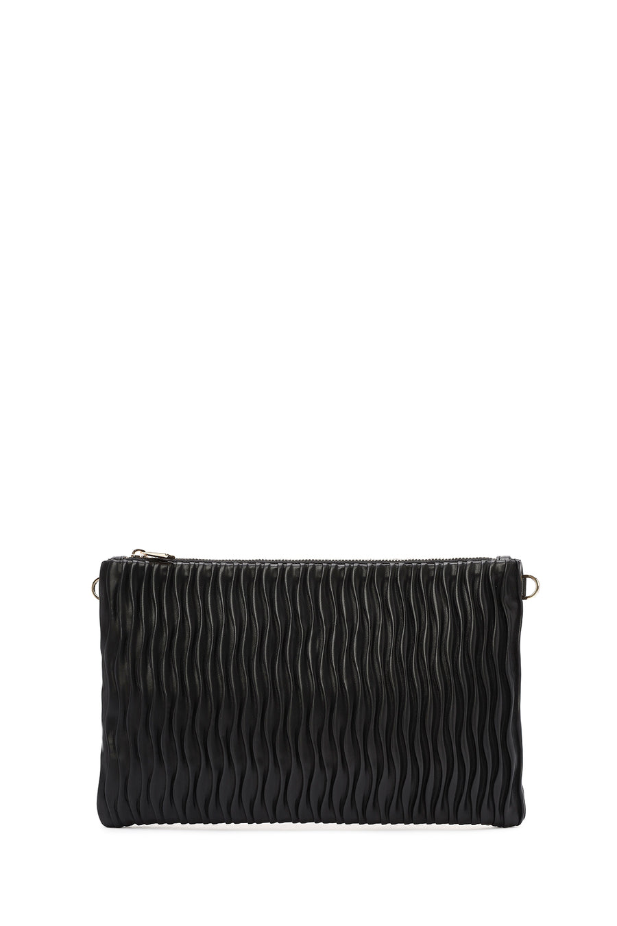 Women's Black Long Strap Printed Clutch Bag