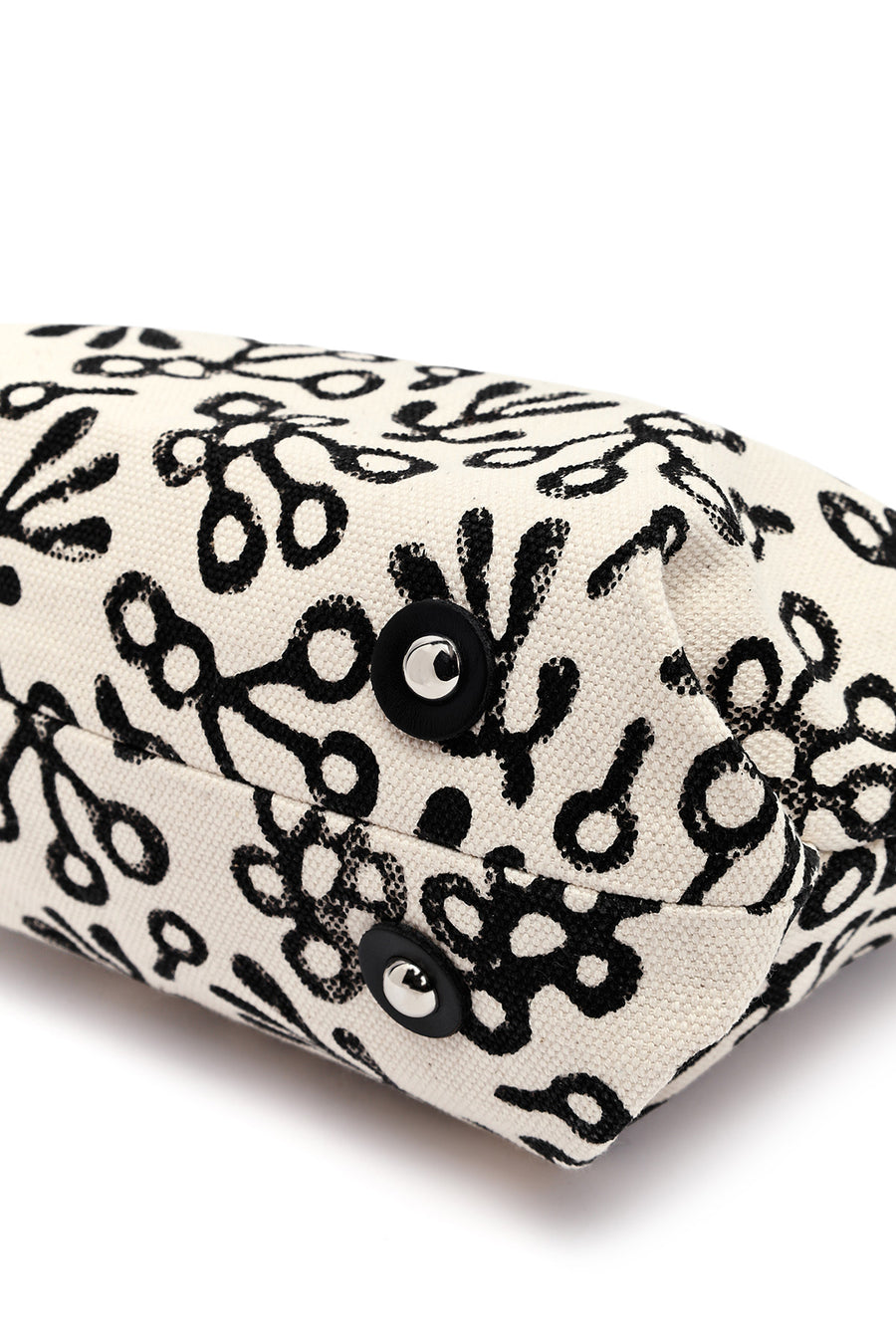 Kastamonu Stone Print Women's Black Long Strap Patterned Fabric Mini Handbag