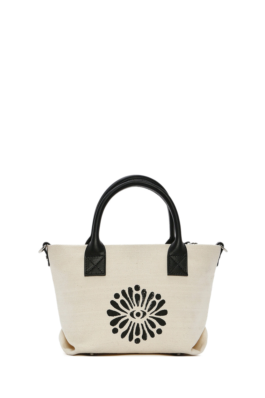 Kastamonu Stone Print Women's Black Long Strap Patterned Mini Handbag