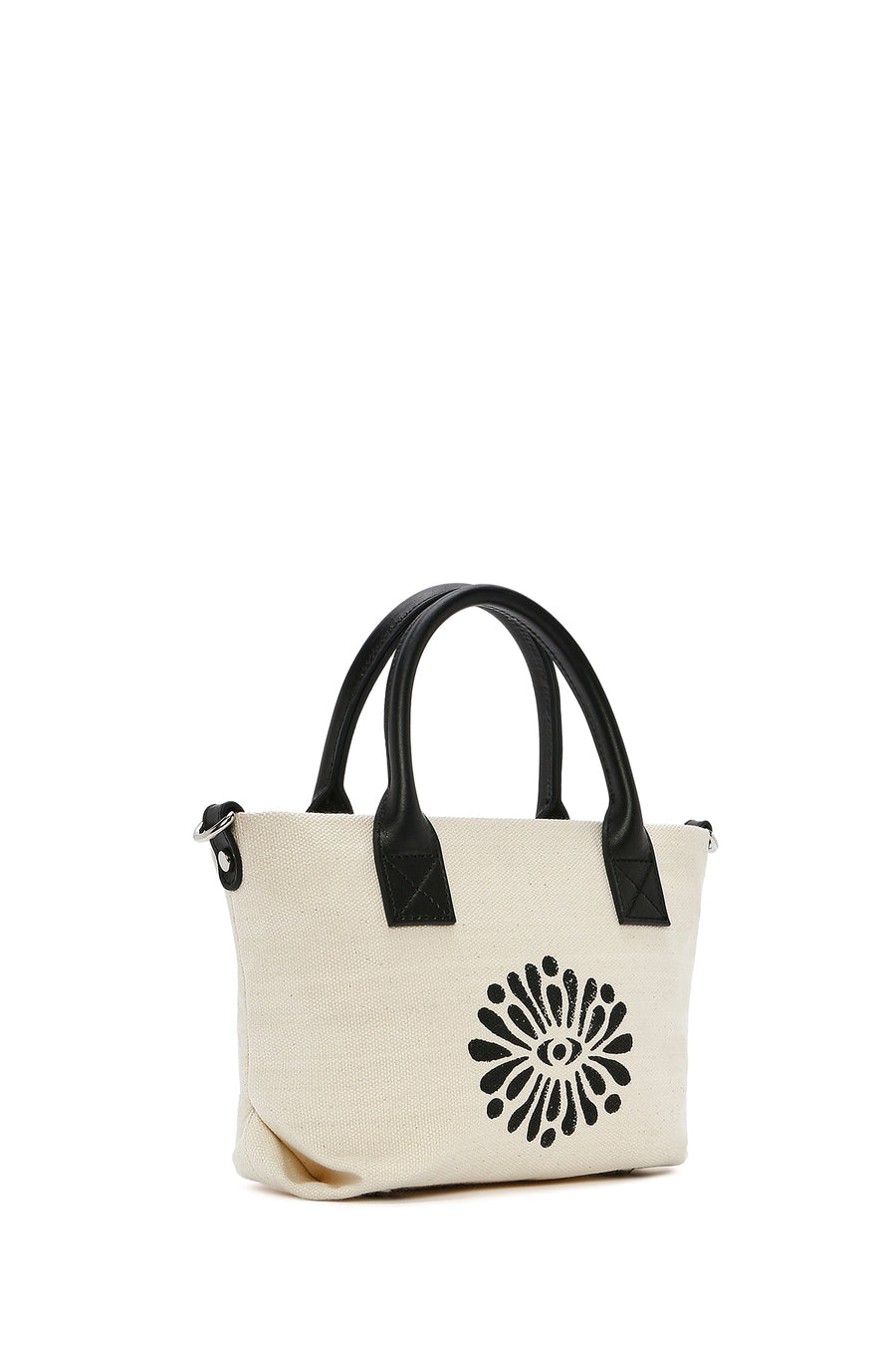 Kastamonu Stone Print Women's Black Long Strap Patterned Mini Handbag