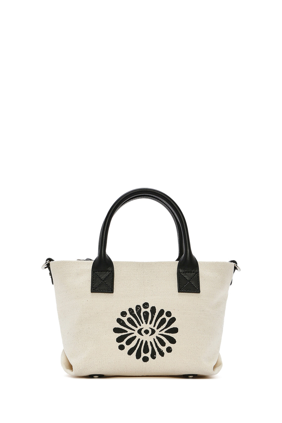 Kastamonu Stone Print Women's Black Long Strap Patterned Mini Handbag