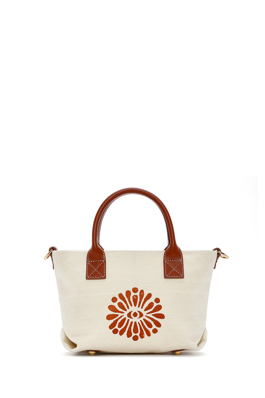 Kastamonu Stone Print Women's Brown Long Strap Patterned Mini Handbag