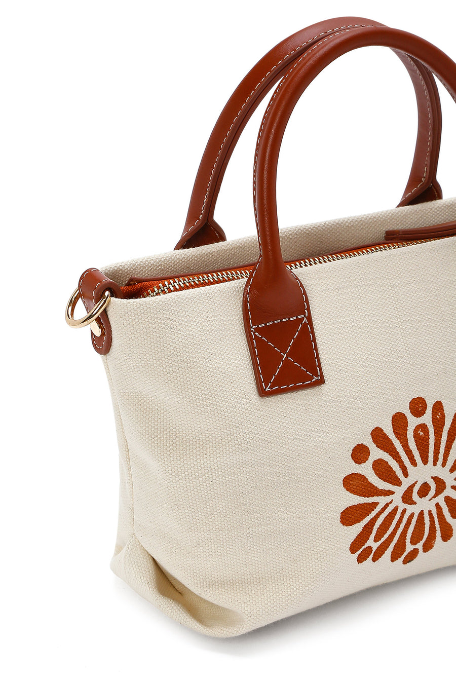 Kastamonu Stone Print Women's Brown Long Strap Patterned Mini Handbag