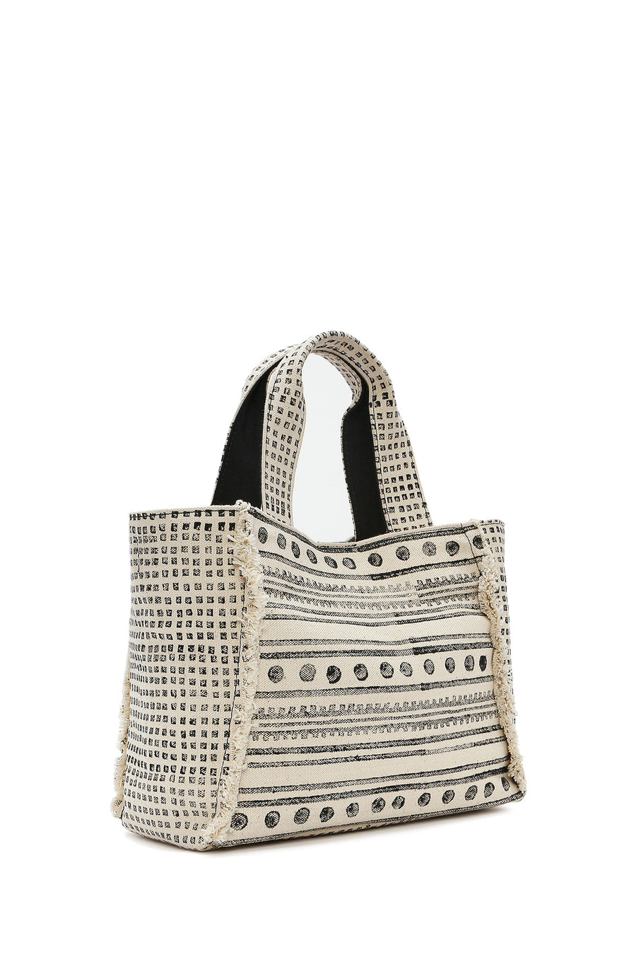 Kastamonu Stone Print Women's Black Long Strap Patterned Handbag
