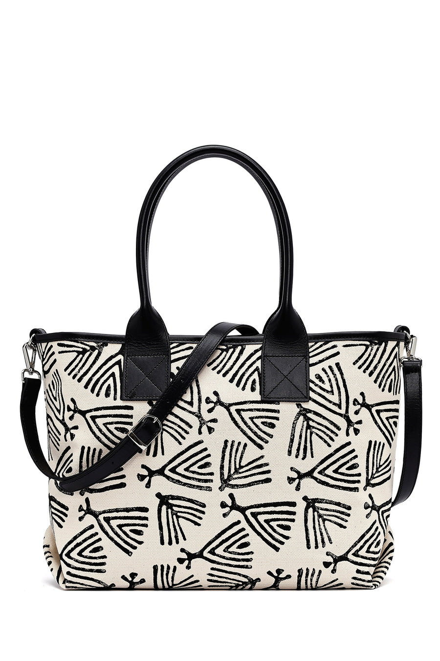 Kastamonu Stone Print Women's Black Long Strap Patterned Fabric Shoulder Bag 25SBD22536F | Derimod