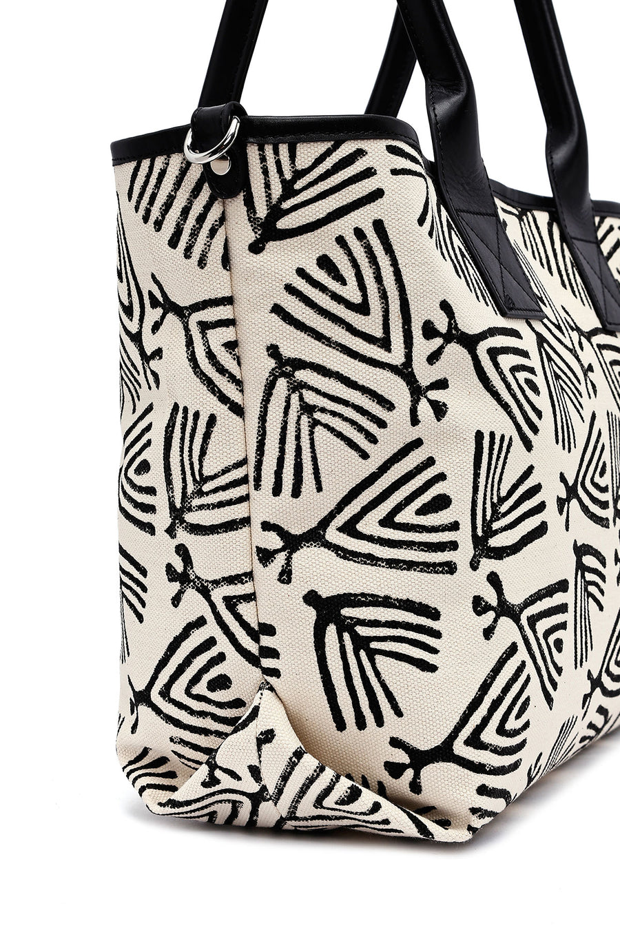 Kastamonu Stone Print Women's Black Long Strap Patterned Fabric Shoulder Bag