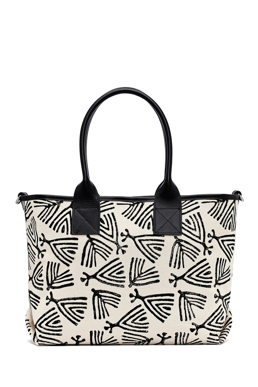 Kastamonu Stone Print Women's Black Long Strap Patterned Fabric Shoulder Bag
