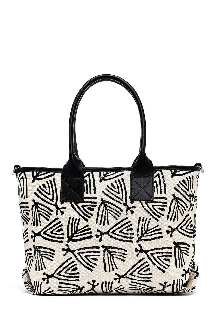 Kastamonu Stone Print Women's Black Long Strap Patterned Fabric Shoulder Bag
