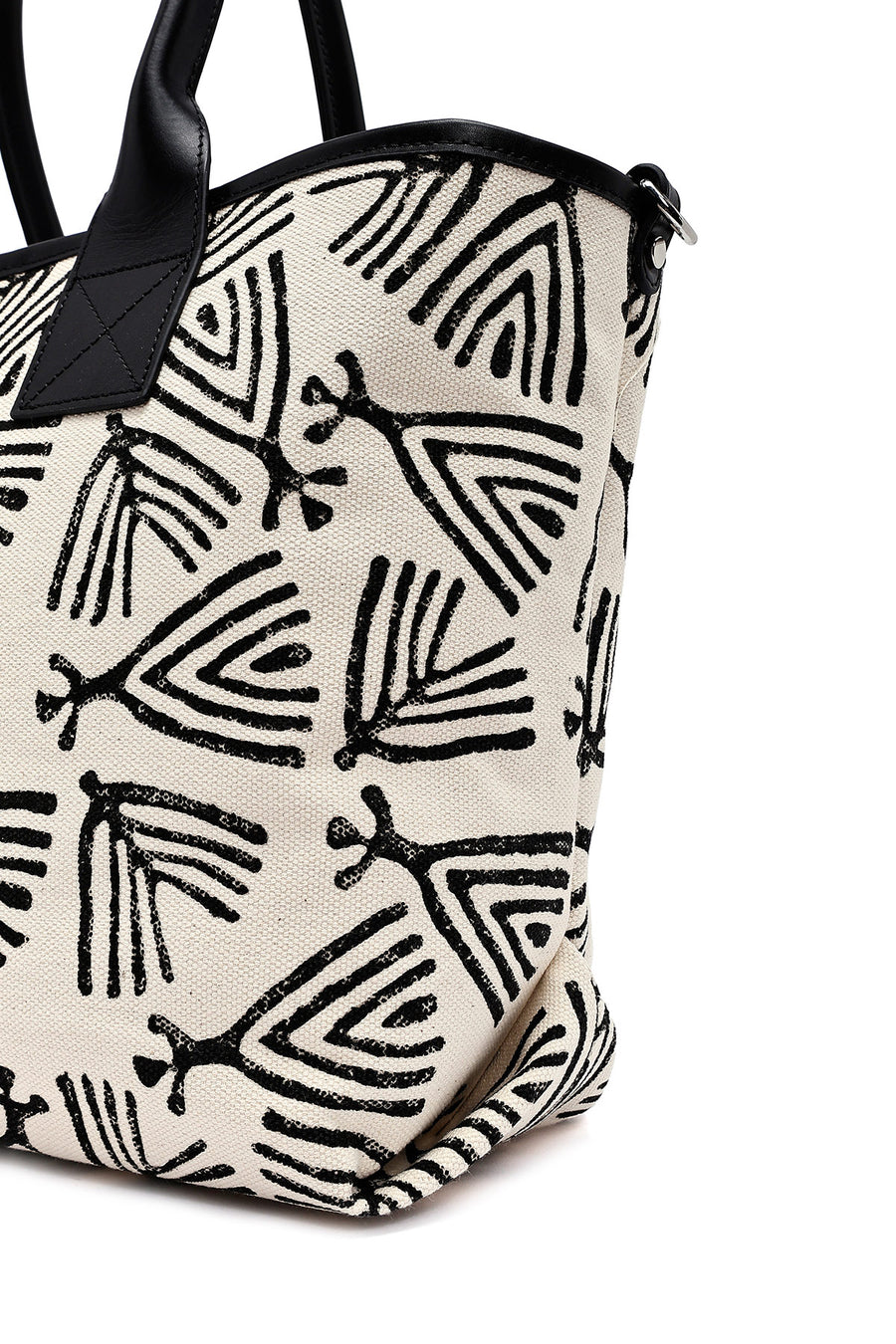 Kastamonu Stone Print Women's Black Long Strap Patterned Fabric Shoulder Bag