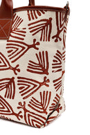 Kastamonu Taş Baskı Kadın Taba Uzun Askılı Desenli Kumaş Omuz Çantası | Derimod