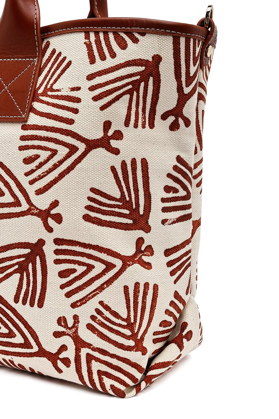 Kastamonu Stone Print Women's Tan Long Strap Patterned Fabric Shoulder Bag