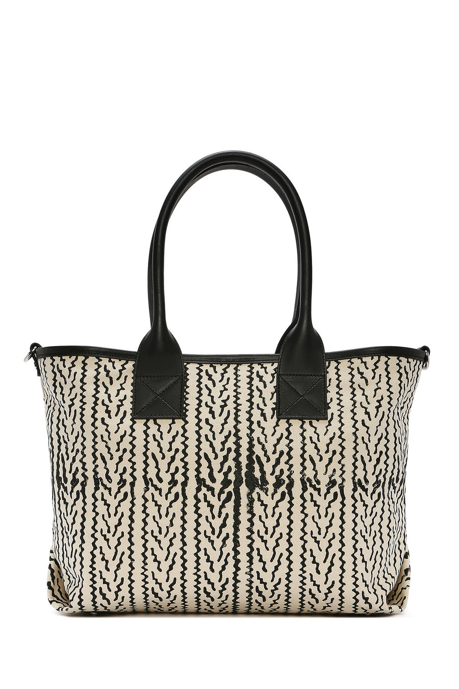 Kastamonu Stone Print Women's Black Patterned Shoulder Bag